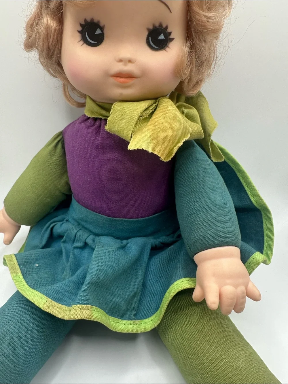 Masquerade Magic Eegee Goldberger Doll Vtg 1970s Green Purple Quick Change